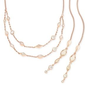 Kendra Scott Emilina Lariat rose gold necklace